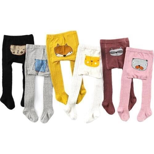 0 Months To 6 Years Old Cartoon baby Tights Soft Elastic Combed Cotton Kids Infant Tights Spring Autumn Childrens Pantyhose