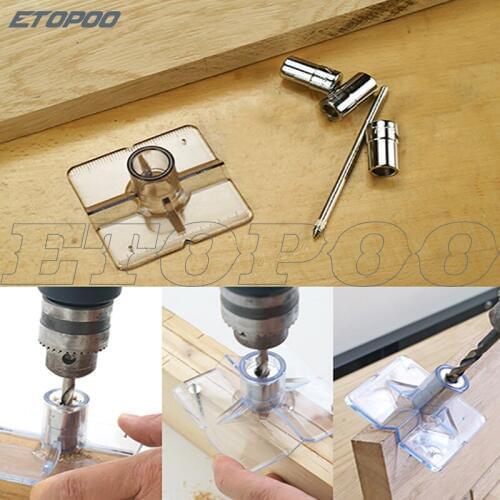 6/8/10mm Hole Locator Carpenter Tools Woodworking arc right angle plane punch hinge drill hole drill bit guide drill hole tools