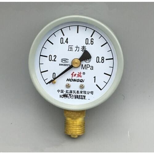 1pc Pressure Gauge 60mm Dial Diameter M14X1.5MM Thread Y-60 Radial Direction Mounting Type 2.5 Accuracy 0.1MPA 0.16MPA 0.25MPA