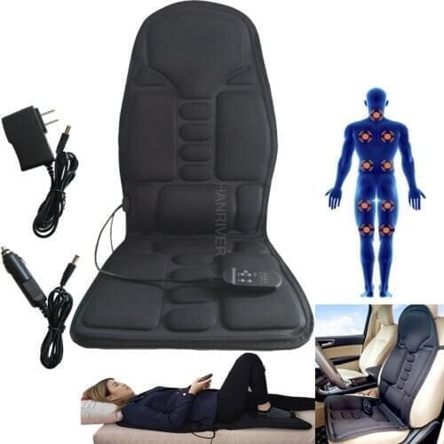 Practical Multifunctional Car Chair Body Massage Heat Mat Seat Cover Cushion Neck Pain Lumbar Support Pad Back Massager