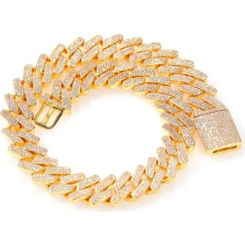 Fashion 18mm Cuban Link Bracelet Micro Pave AAA Cubic Zircon Chain Bracelet All Iced Out Charm Hip Hop Jewelry For Male