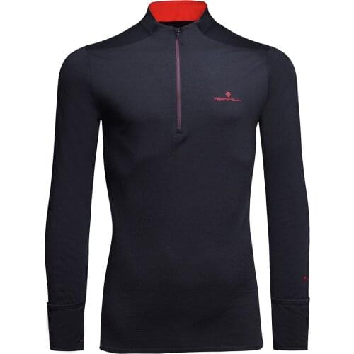 Mens Base Layer Top 50% Merino Wool Fitted Long Sleeve Shirt Lightweight 160G Underwear Active 1/2 Half Zip Sweater Quick-Drying