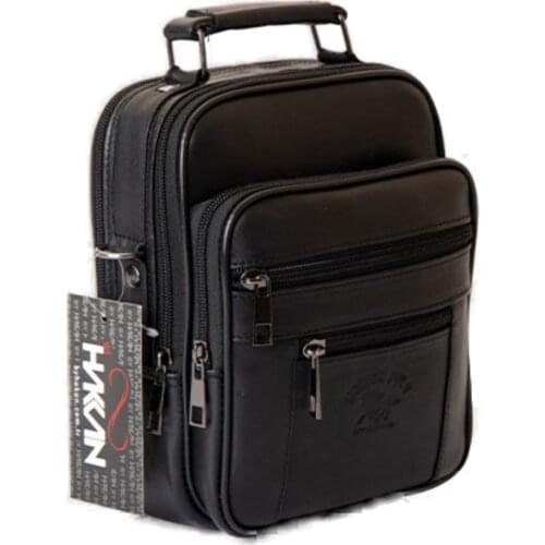 Mens Genuine Leather Steel Cased Medium Size Hand and Shoulder Strap Bag