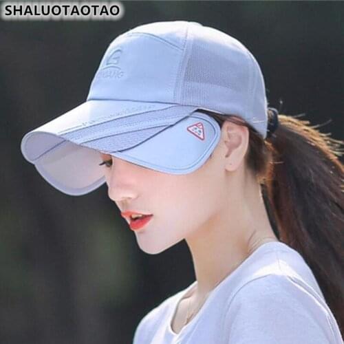 SHALUOTAOTAO Trend Summer Womens Ponytail Baseball Caps Adjustable Size Outdoor Cycling Sunhat Couple Hat Snapback Mens NEW