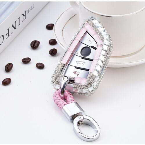 New Diamond Crystal Car Key Case Cover Shell For BMW X1 X3 X5 X6 Series 1 2 5 7 F15 F16 E53 E70 E39 F10 F30 G30 Auto Accessories
