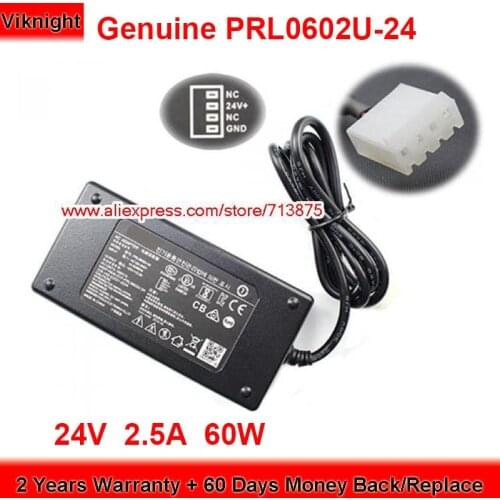Genuine PRL0602U-24 60W Charger 24V 2.5A AC Adapter for FDL HU10874-ZYF-PRL0602U-24 Molex 4 Pin Plug Power Supply