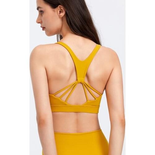 Fitness Sports Bra High Quality Popular75%nylon25 %spandex Tights Yoga Vest Top Without Clothing Steel Ring Removable Chest Pad