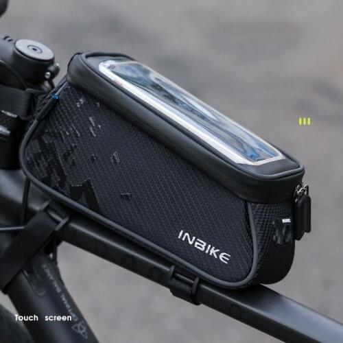 INBIKE bicycle bag front beam bag upper tube bag road mountain bike waterproof mobile phone bag riding equipment accessories