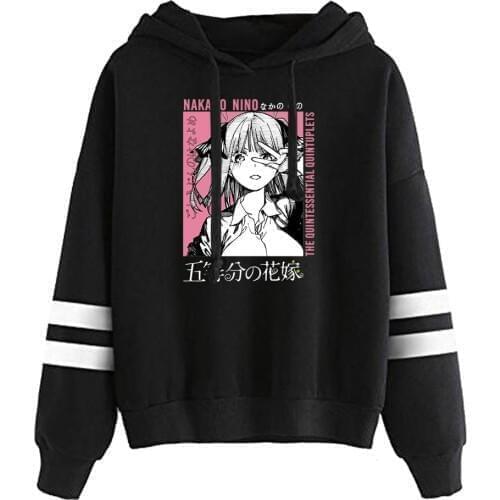 2021 The Quintessential Quintuplets Parallel Bars Hoodie Sweatshirts Casual Spring Autumn Winter Letter Hooded Autumn Clothes