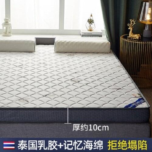 Comfortable Thai natural Latex and Memory foam filling MattressThicken Tatami King Queen Full Size Keep warm winter cushion
