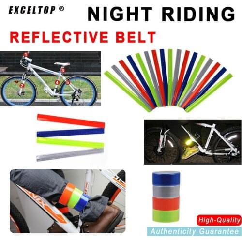 Cycling Equipment REFLECTIVE Tape HIGH VISIBILITY SNAP BRACELETS ARM LEG BANDS SAFETY REFLECTOR Bicycle Accessories Toy