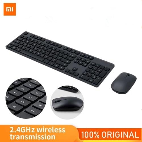 Xiaomi Wireless Keyboard & Mouse Set 2.4GHz Portable Multimedia Mi Mouse Keyboard Combo Notebook Laptop For Office Home