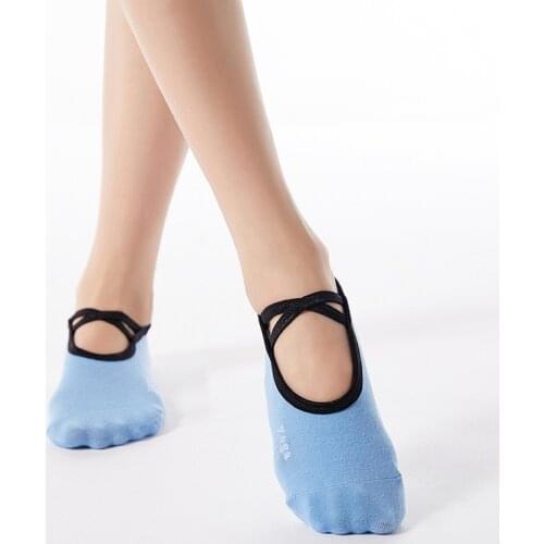 Women Sports Yoga Socks Slipper For Non Slip Lady Damping Bandage Pilates Gym Fitness Sock Ballet Dance Slippers Protector