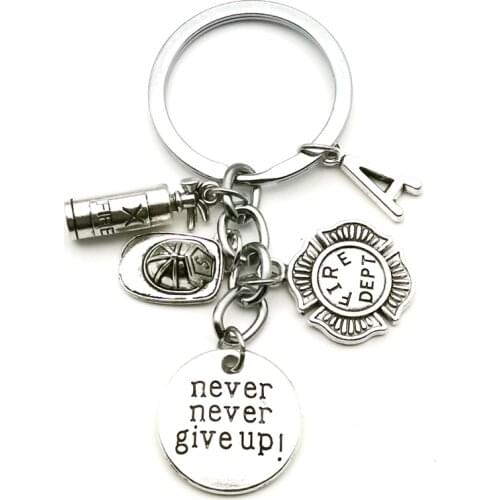 2020 1pcs Firefighter Keychain Fire Department Keyring Fighter Jewelry Fireman Gift Fireman Wife Gift Lady Firefighter
