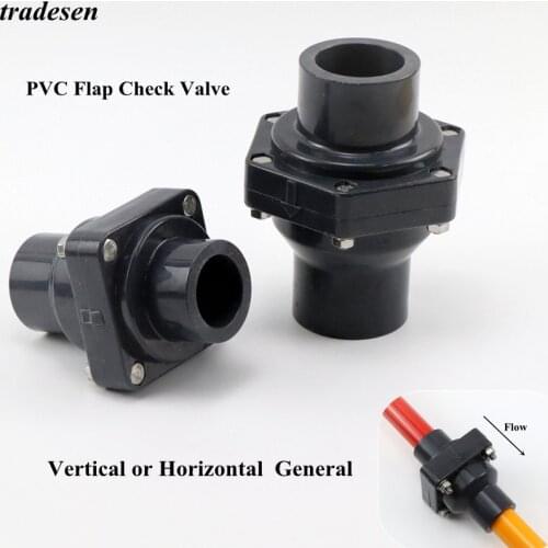 1pcs UPVC non-return flap valve one-way valve Plastic flap check valve 25-160MM inner diameter Vertical lie general
