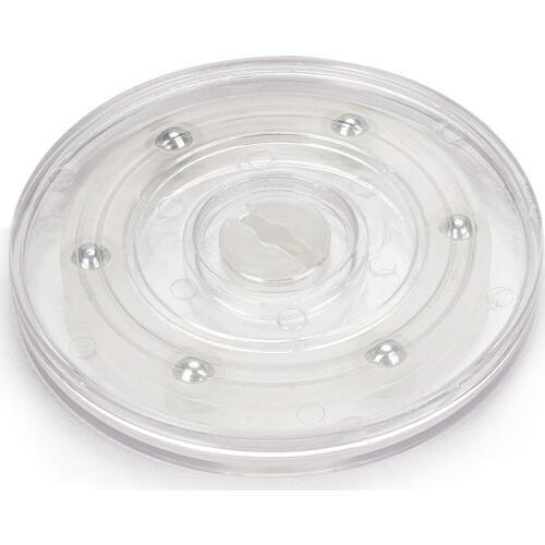 10 cm acrylic plastic transparent turntable rotate display accessories Rotate the base manually