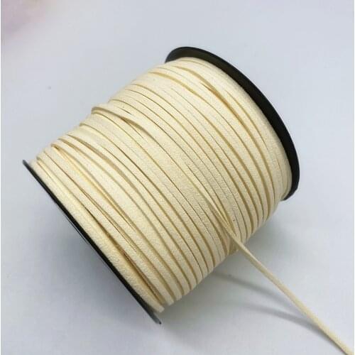 3mm 5yards Flat Faux Suede Braided Cord Korean Velvet Leather Handmade Thread String Rope For DIY Jewelry Making Supplies #10