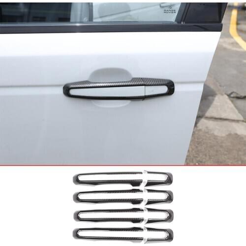 4 Color ABS Carbon Fiber/Black/Bright/Matte Door Handle Trim Car Exterior Accessories For Land Rover Discovery Sport L550 2020