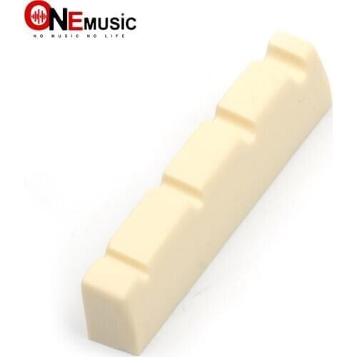 50pcs Ivory Plastic R400 42x6x9-8MM 4 String Bass Bridge Nut Bass Electric Guitar Parts