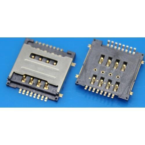 Cltgxdd 20pcs/lot Dual SIM 8P card reader double SIM Memory card adapter/connector for HUWWEI Y320 G7300 T00 Y325