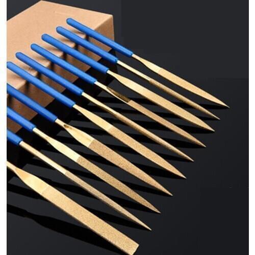 Diamond file steel file set metal grinding tool fine alloy steel sand assorted small setback knife flat