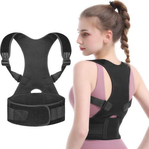 AOLIKES Adjustable Posture Corrector Corset Back Brace Back Belt Lumbar Support Straight Corrector for Men Women S-XXL