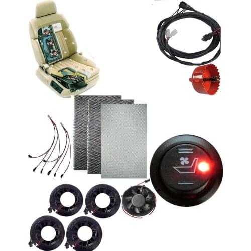 12 v car interior Automobiles four seasons Seat cool ventilation cover system w 5 high flow cool fans and heating pad optional