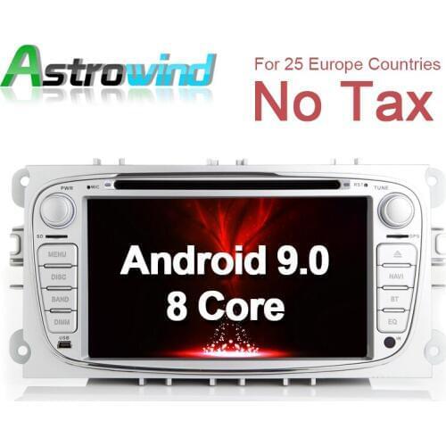 4G RAM, Android 9.0 Car DVD Player Auto Radio Stereo Media GPS Navigation For Ford Focus C-MAX S-Max Galaxy Mondeo Galaxy Kuga