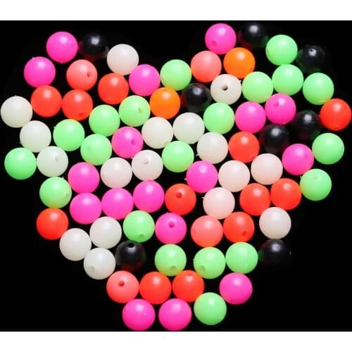 100pcs Round Mixed Color PE Plastic Stopper Beads for Carp Fishing Rig Fishing Cross Beads Fishing Lures Tackle Accessories