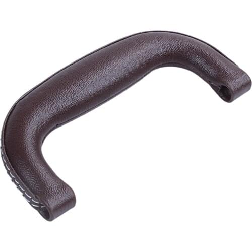 Brown Leather Guitar Musical Instrument Box Luggage Toolbox Trolley Case Handle