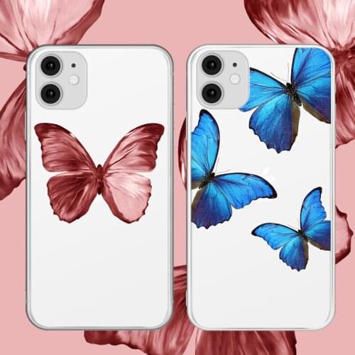Butterfly Soft Transparent Phone Case for iPhone 11 Pro Max 8 7 Plus X Shockproof Case For iPhone XS Max XR Cover Coque Funda