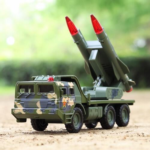 Hot sale 1:36 remote rocket gun alloy military vehicle model,simulation die-cast sound and light pull back model,free shipping