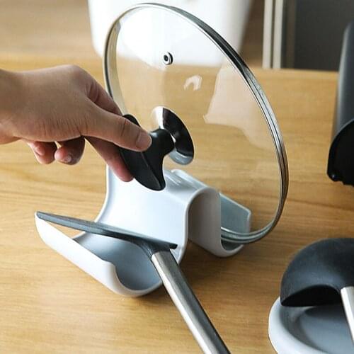 Integrated Pot Lid Rack Spoon Storage Rack Multi-Function Plastic Organizer Modern Minimalist Japanese Kitchen Gadgets