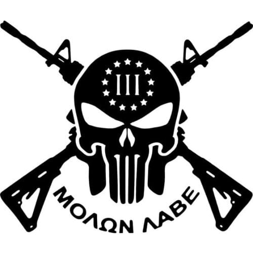 Cool Skull Car Decal Motorcycle Cover Scratch Car Sticker Horror Pvc Decal for All Kinds of Cars Black/white, 15CM *18CM