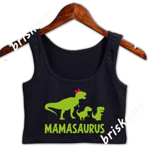 Mamasaurus Gift Family Crop Top Women Normal Fitness Euro Size S-3xl Create Funny Casual Clothes Tops Summer Style Vest