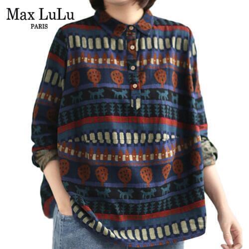 Женские рубашки с длинным рукавом Max LuLu China At AliExpress