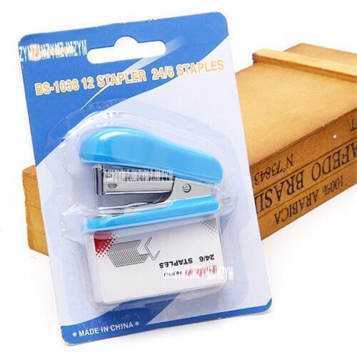 10pcs Mini Stapler Plastic Stationery Set Stapler Paper Office Accessories Mini Binder Stationary Set ABS metal material 6*4cm