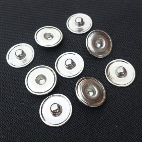 Fashion Brass 18mm Snap Button Base Flat Interchangeable Accessories for Diy Jewelry Snap Button Base