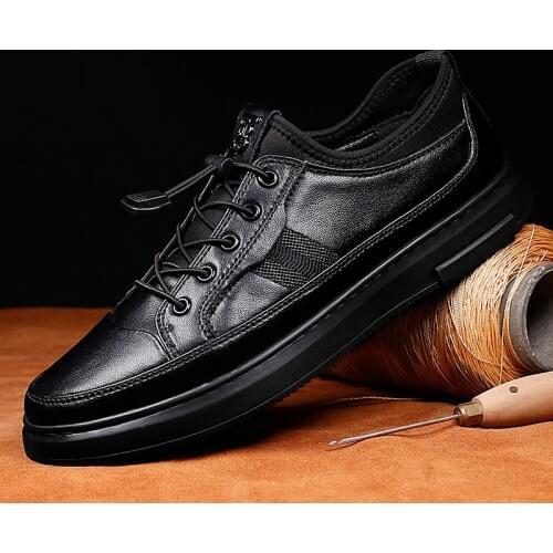 Fashion Men Shoes Comfortable Casual Shoes Mens Sneakers For Men High Quality Male Flats Lace-up Brand Outdoor Black Sneakers