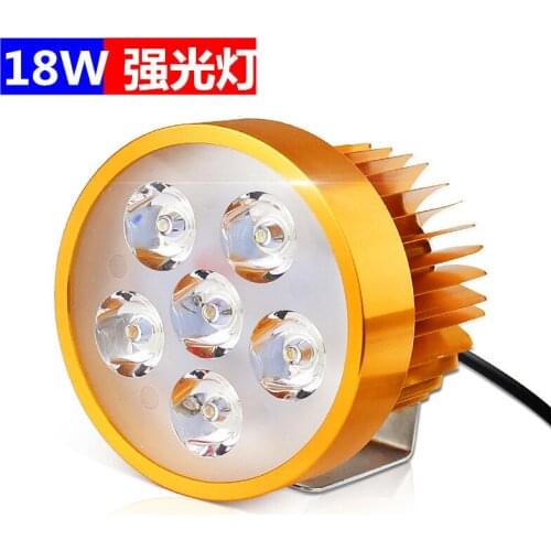 Motorcycle Led Headlights Modified Parts 12V-80V Universal Super Bright Headlights External Spotlights 6 Beads 18W Super Bright