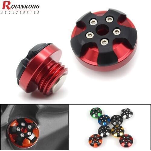 Motorcycle CNC Aluninum Engine Oil Filter Cup Reservoir Plug Cover Screws Parts For Yamaha MT03 MT-03 MT 03 2014 2015 2016 2017