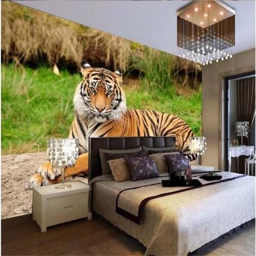 Mural papel de parede para quarto Custom wallpaper Huge king of beasts tiger photography background wallpaper papel parede