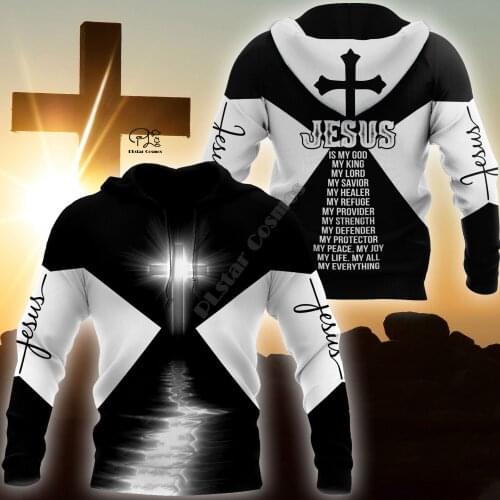 PLstar Cosmos NewFashion Christian Bible Faith Jesus God Lion Retro Art Streetwear Tracksuit 3Dprint Men/Women Casual Hoodies D7