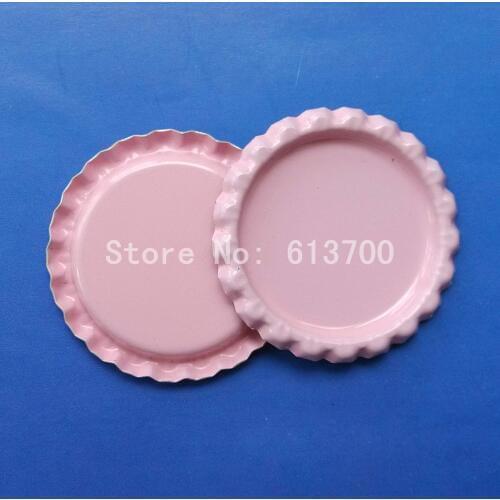 Wholesale 1 inch flattened bottle caps both side colored Flat Bottle Cap Tinplate Flat BottleCaps For Jewelry Accessories