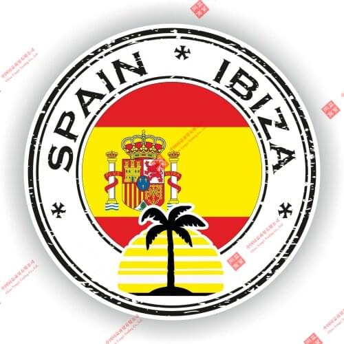 Personality Spain Ibiza Stamp Seal Car Stickers Decals Accessories Auto Decorative Stickers PVC