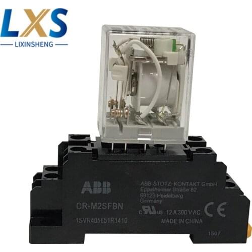 Industrial Control Electrical Relays CR-MX024DC2L with ABB Relay Socket CR-M2SFBN Current Protection Relay