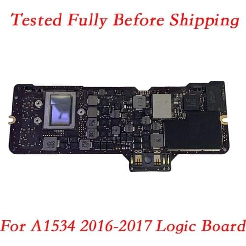 Tested 2016 2017 12 Inch Retina Macboook A1534 Logic Board 820-00244 820-00687 Intel Core m 8GB 256G 500G Mohterboard Emc 2991