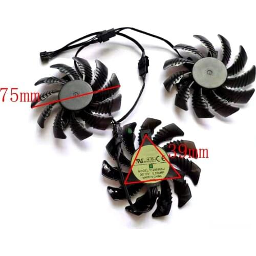 PLD08010S12HH T128010SU for Gigabyte AORUS GTX1060 1070G1 1080G1 GTX1070Ti 1080Ti GeForce GTX960 970 980 980Ti graphics card fan