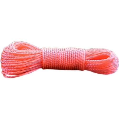 10m/20m Clotheslines Long Colored Nylon Rope Climbing Boat Yacht Sailing Line Pulley Rope for Outdoors Garden Travel Supplies