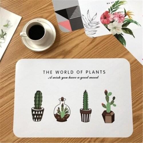 Waterproof Table Pad Thermal Pad Creative Mat Plate Bowl Cushion Pad Rectangular Insulation Pad Placemat for Dining Table